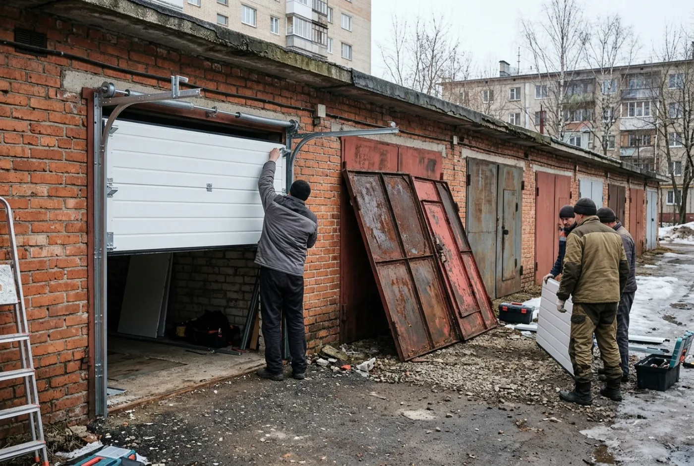 Замена гаражных ворот в Набережных Челнах